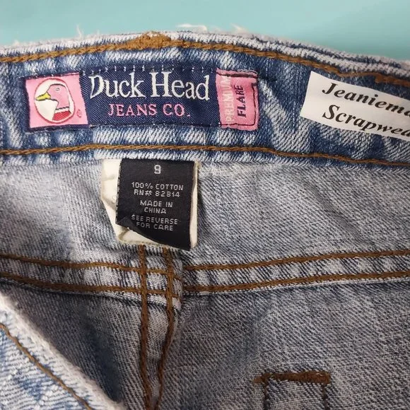 2524 Size 9j Duck Head 100% Cotton Upcycled Bell-Bottoms - Picture 7 of 7